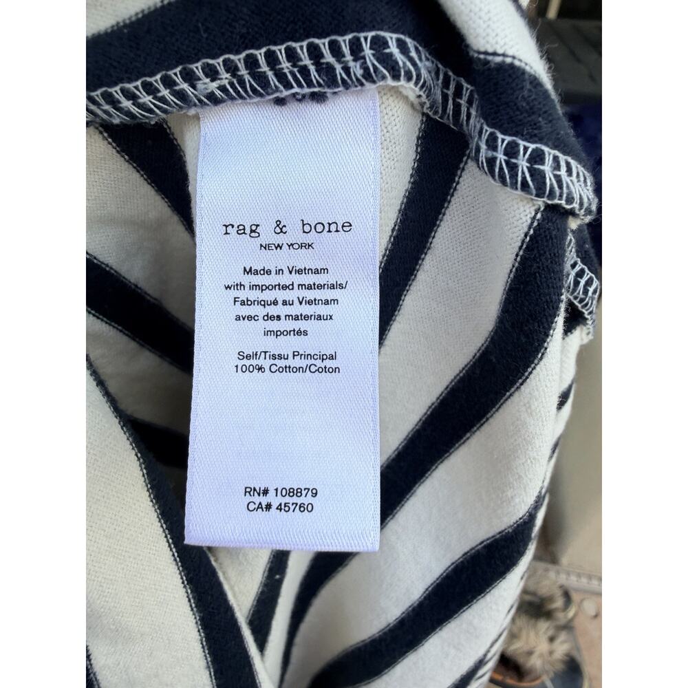 Rag And Bone Striped Sleeveless Tank Dress Scoop Neck Side Slit Size L JK - Picture 4 of 4